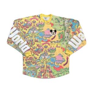 Walt Disney World 50th Anniversary Vault Magic Kingdom Map Spirit Jersey Small